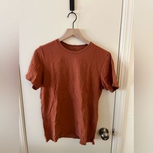 Everlane Men’s Cotton Crew Tee, Terracotta tee, S